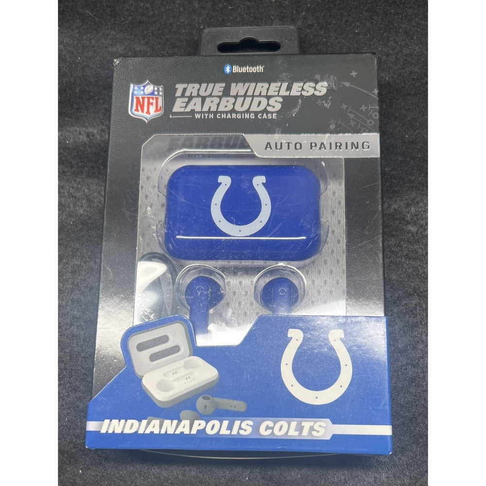 Indianapolis Colts  True Wireless Earbuds‎ Officially NFL Licensed w/ Case